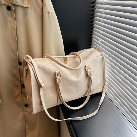 Sac à main tuke sac de voyage courte de courte distance nette de sacs à grande capacité sac à bagages sac de voyage sac de voyage sac de rangement beige beige