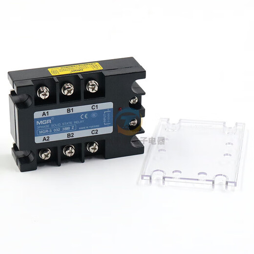 80A三相24v固态MGR-3继电器032 3880Z DC-AC直流控交流380V 继电器+散热器大
