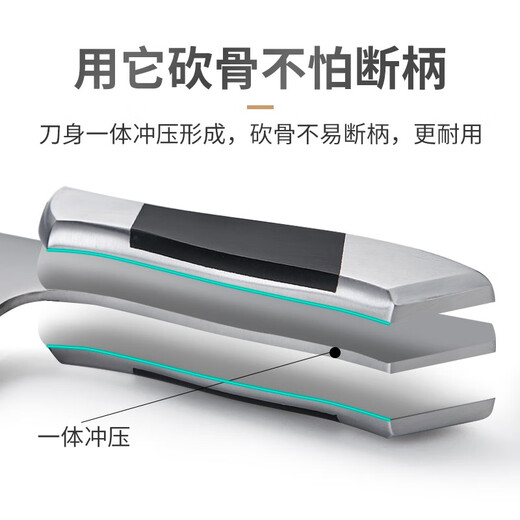 Shibazizuo Küchenmesser Küchenmesser Schneidemesser Fleischhacken Knochenhackmesser Großes Knochenmesser Beschwert Yangjiang Shibazi Küchenmesser Home Schwarz Silber Drachenknochen Hackmesser BS9908-A