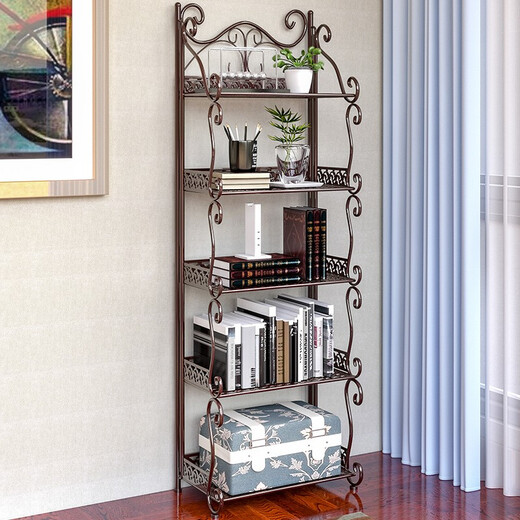 Wurmstil Badezimmerlagerregal bodenhaftes Badezimmer Waschbecken Rack Toilette und Küchenlagerregal Schicht Rack Z675 Z673-3 FODEN Kaffeefarbe