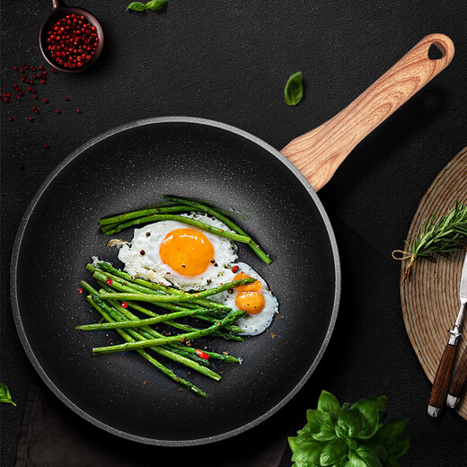 Cui Dahuang wok non-stick pot easy to clean medical stone color wok 32cm induction cooker universal obsidian series CG32HY