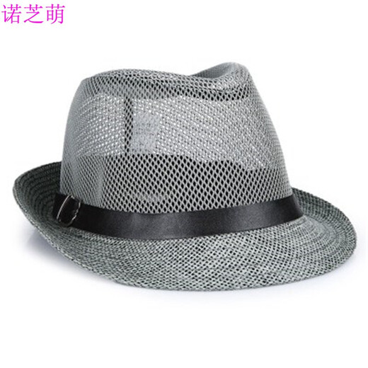 诺芝萌 中老年礼帽夏季网帽太阳帽遮阳帽透气网眼短檐凉帽男士礼帽NE516 咖啡色 均码 头围58cm