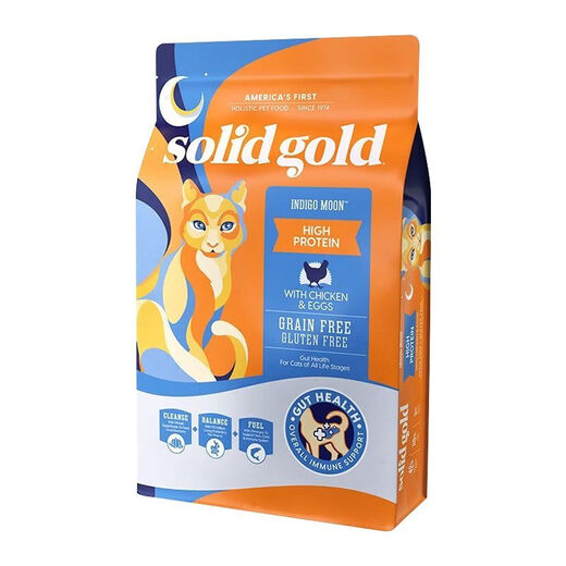 Solid Gold Cat Food 3 lbs. Gold Prime Chicken Gold High Protein Chicken Fresh Meat General Main Food for Adult Cats and Kittens Fresh Chicken Cat Food 1.36kg + Trial 100gx1