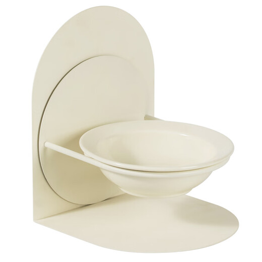 Bacita Ceramic High and Low Legs Detachable Pet Cat Bowl Cat and Dog Bowl Cervical Guard Anti-Tip Large Capacity Grain and Drinking Water Inclined Bowl Straw Hat Single Bowl (Roland Purple) Shallow Style 14cm/200ml None