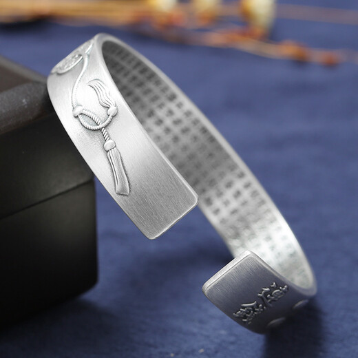 Jiangjianyue silver bracelet men's style silver bracelet men and women's style silver retro heart classic five emperors silver bracelet open-mouth bracelet SN3271 Five emperors coins bracelet [999 silver style]