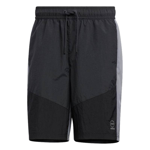 阿迪达斯（adidas） 短裤男裤季款运动裤侧边三条纹梭织运动网球休闲五分裤子 IP3883 黑灰 S