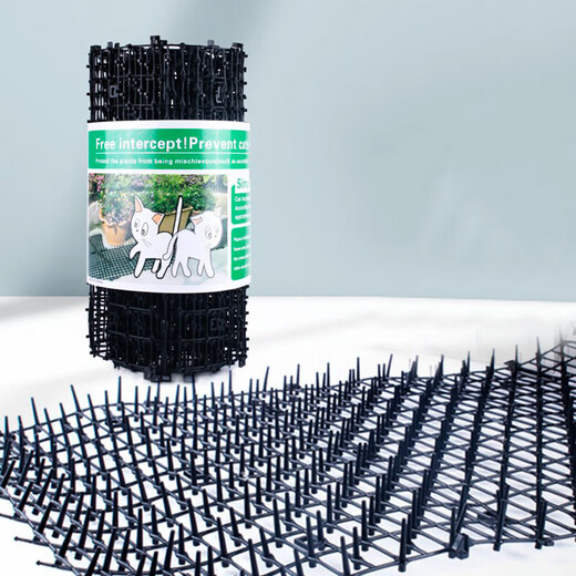 Anti-cat crawling thorn mat to repel cats, prevent cats from trampling on garden thorn mat net, anti-bed climbing sofa, thorn cat mat, white, width 45cm x length 2 meters, encrypted, thorn height 2cm, upgraded and thickened, anti-aging