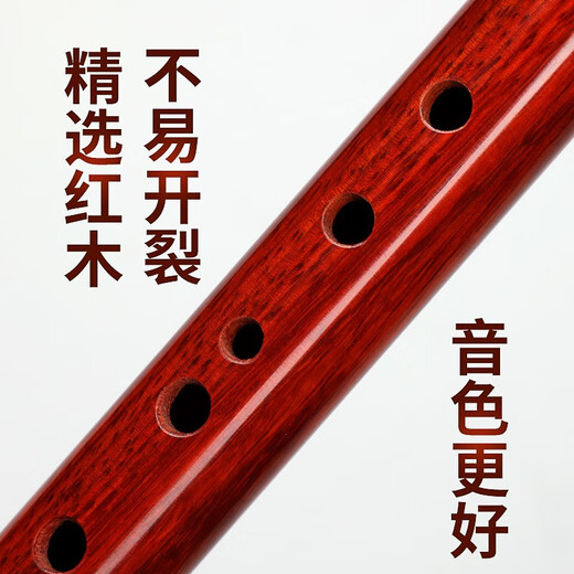 Zhengyintang Hulusi Yunnan Musikinstrumente für Erwachsene professionell spielen Doppelton-Mahagoni-Erleichterung Drei-Ton-Model für Kinder Anfänger Professionelle Mahagoni-Tube B-Flat