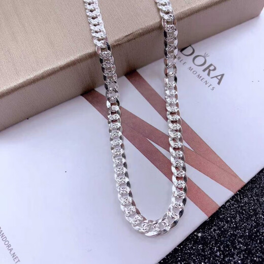 Feishengji pt950 platinum Cuban necklace platinum necklace for men and women couples 999 necklace sweater chain for men baby 4 mm wide 40 cm long