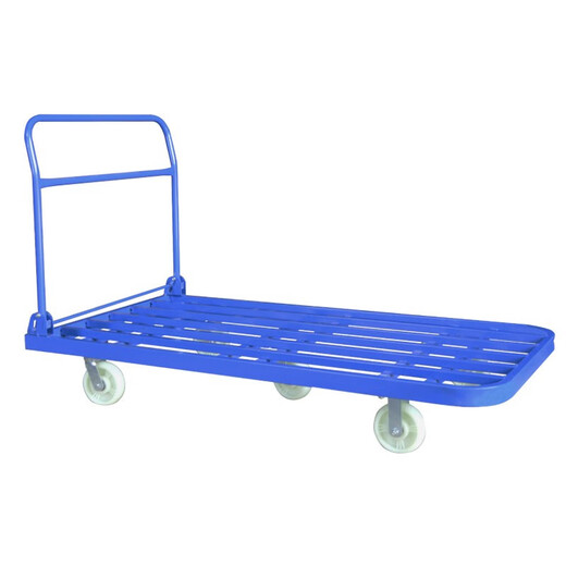 Handun 1.5m extended trolley flatbed trailer pull truck folding push truck small trolley transport truck 150*80 with wear-resistant nylon wheels