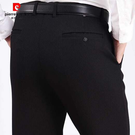 Pier Cardin Frühling und Herbst Dicke mittlere und ältere Männerhose Deep-Schritt-Heiz-Freizeithosen Lose, nicht scanntes, mit Anti-Falten gerader Männer mit langen Hosen dicker 16817 Mikro-Stretchgröße 28 Größen (2,12 Fuß Taille)