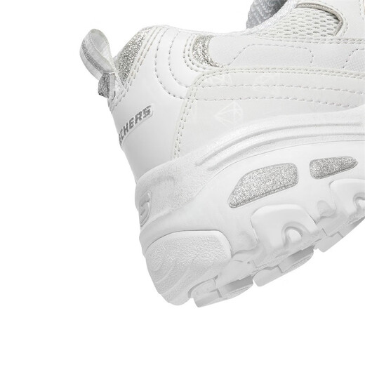 Skechers 10-jähriges Jubiläum Diamant Gedenkausgabe Panda Schuhe gepolsterte Sport- und Freizeitschuhe hochwertige atmungsaktive Daddy-Schuhe Frauen 12241/WSL Diamond Model-White/Silber 38 38