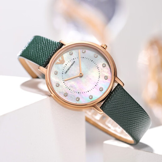 
Emporio Armani watch ladies, sister-in-law, the same style as the star-shaped watch, birthday Valentine's Day gift for girlfriend AR11150 [classic small green watch]