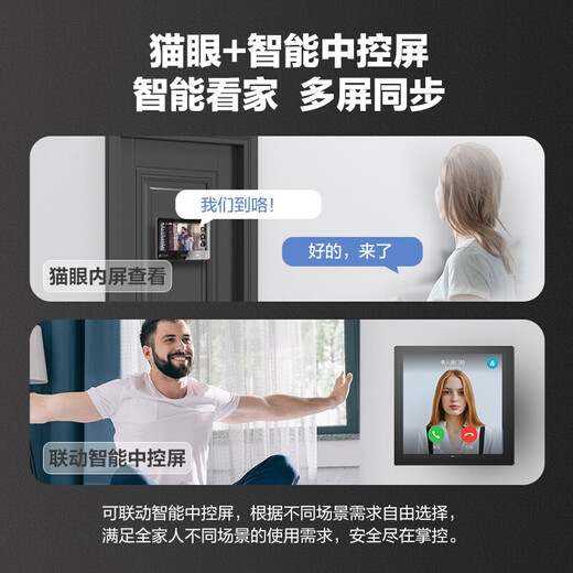 Fluorite Cat Eye DP2C 3MP Smart Cat Eye Cat Eye 3M Ultra-Definition Videotür Bell Hikvisions Sicherheitstür Überwachung Remote Home Electronic Cat Eye [Pixel-Upgrade] DP2C 3MP Smart Cat Eye Standard + 16G-Karte [Bestellen Sie upgrade 32G]