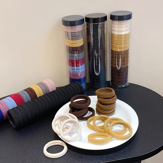 Morning color rubber band headband 80 pieces Seamless hair rope hair tie high elastic rubber band hair holster