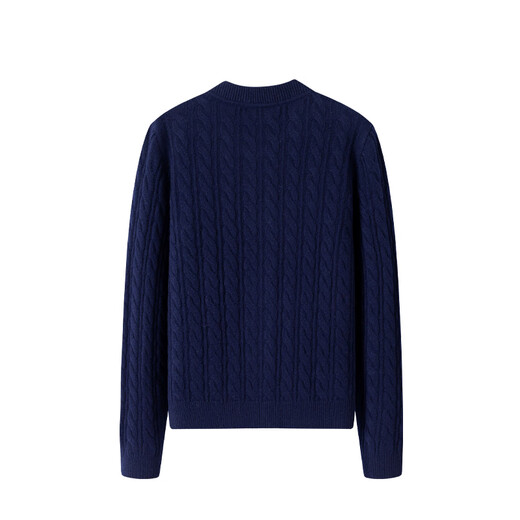 Navigare Italian dinghy full wool long-sleeved knitted cardigan warm sweater 2334094508 navy blue M