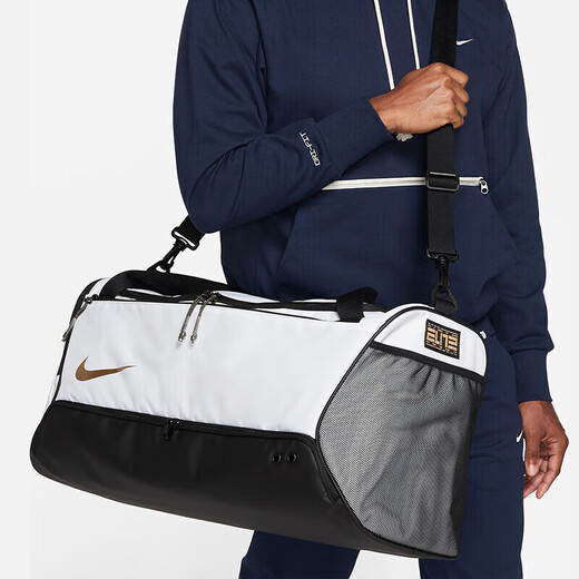 Nike (Nike) Bolsa de entrenamiento para hombres y mujeres, bolsa de cuerpo cruzado, bolso de hombro, bolso, bolsa de transporte, bolsa de viaje, DX9789-100 White