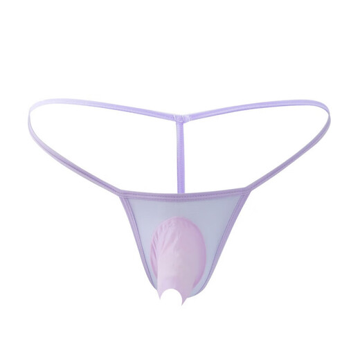 Sexy lingerie men's sexy thong stockings airplane cover silky cover thin mesh transparent single white (closed) one size fits all