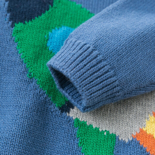 DAVID BELLA Ropa para niños Boys Winter Boys Rocket Jacquard Sweater Baby Sweater Base de cuello redondo Camisa Top DBW11730 73 cm (18 m (altura recomendada 66-73 cm))