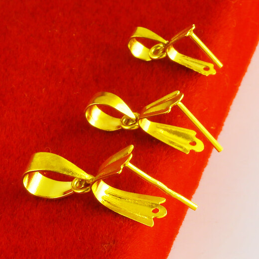 Qianying gold melon seed buckle pendant for men and women, jade buckle head buckle, 18K gold buckle, real gold perforated clip buckle, AU750 pendant, large size, normal pendant universal