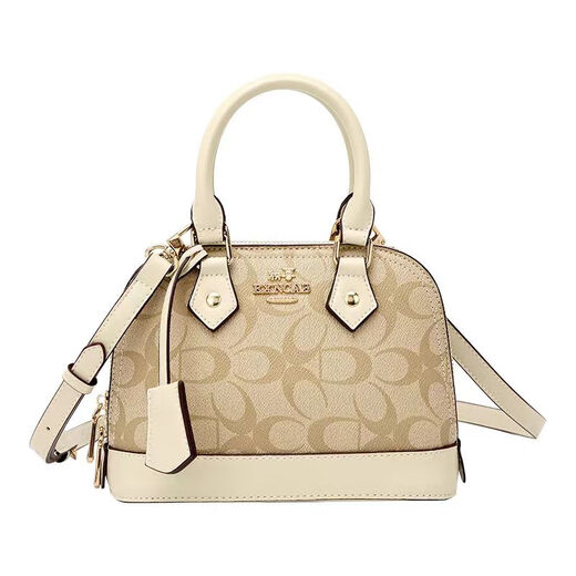I.T CKENGRT2024 Chinese Valentine's Autumn and Winter Fashion Classic Versatile High-quality Texture Shell Bag Niche Hand-Laundry Single Shoulder Crossbody Bag Women's Khaki Medium Bag
