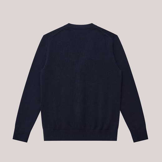 HAZZYS men's clothing winter sweater solid color V-neck versatile coat wool cardigan men ABYZD0BDF51 dark blue DN L (175/96A 48)