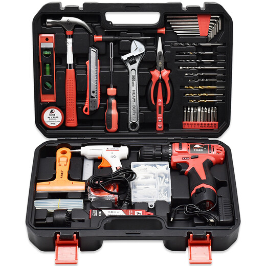 Kraftwell 122 часа литийная батарея Drill Daily Daily Homemest Tool Box Set Distrly Tool Set P3028A 126 штук