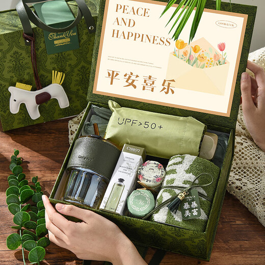 爱美礼医师节礼物伴手礼盒实用小礼品教师节送老师商务公司团建员工入职 绿野仙踪杯子风扇伴手礼盒