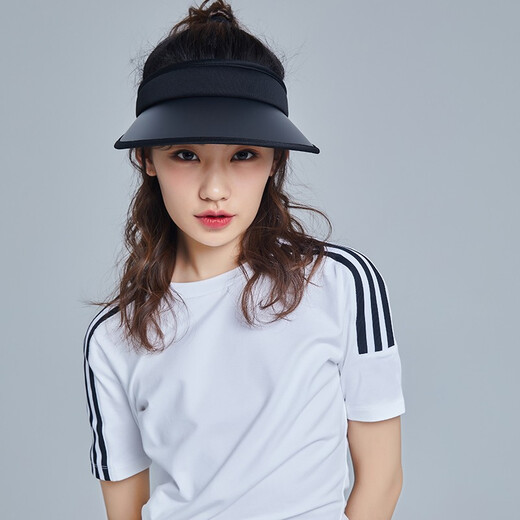 Zauo Korea zauo empty top hat summer cycling sun protection hat large brim beach women UV protection children men classic black