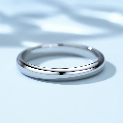 Xiele Beloved PT950 platinum men's ring wedding plain aperture ring gift for boyfriend customized model classic