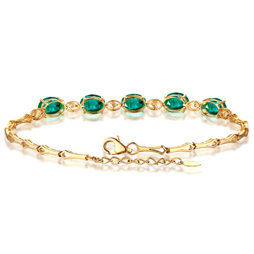 COASZE gemstone emerald bracelet for women 18K gold inlaid colorful gem bracelet Chinese Valentine's Day gift for girlfriend and wife emerald bracelet