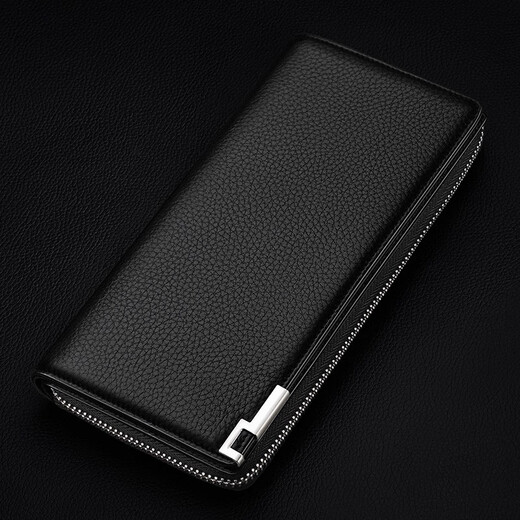 Williampolo Paul Antift Brush Portefeuille Men de vache de vache à longue durée de vache à longue durée de vache à longueur de vache pour hommes Sac à cartes multi-fonctions multi-cartes à carte multi-barre