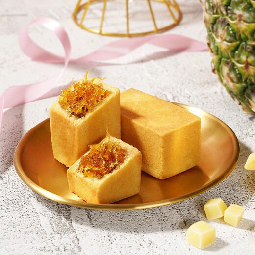 Puji [Zhenwei Cheese Pineapple Crisp 756g] Pastry and Casual Snacks Independent Packaging Souvenir Specialty Group Purchase Gift Box Puji Cheese Pineapple Crisp (Iron Box) 756g