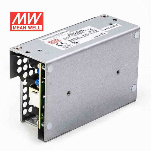 Taiwan MEAN WELL 60W battery charger power supply PSC-60 single output UPS function international safety certification PSC-60B-C 27.6V1.4A/0.75A with input/output line