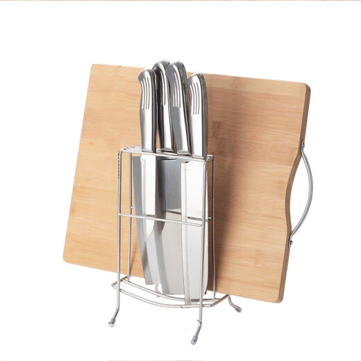 Accor Pot Lid Rack Knife Rack Drill Board Rack Bold Stainless Steel 2-in-1 Multifunctional Kitchen Storage Rack Cutting Board Rack