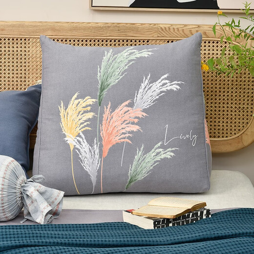 
April Town (April Town) Pillow pillow home autumn triangle pillow cushion waist protection pillow single bed sofa bay window waist pillow waist bag Fragrant grass green CKDP5-H1396 20*50*55cm