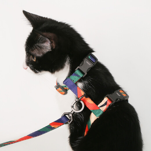 Pidan cat leash set cat H-shaped harness cat walking rope anti-breakaway cat chain pet supplies color
