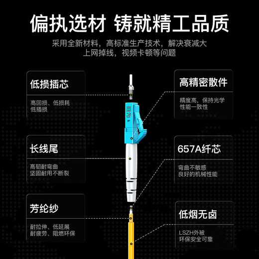 胜为（shengwei）工程电信级光纤跳线 SC-LC单模双芯5米 9/125低烟无卤环保外被 收发器尾纤 FSC-308