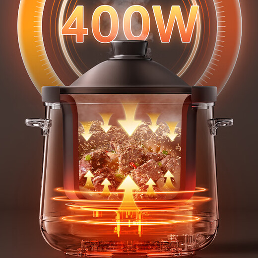 SUPOR quick-cooking electric stew pot, electric casserole, electric stew pot, purple casserole, bird's nest stew pot, porridge cooking tool, porridge pot, 5L capacity DG50YC887