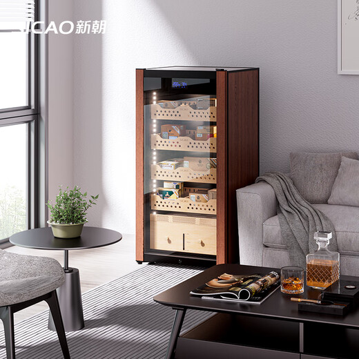 Xinchao (SICAO) cigar cabinet constant temperature and humidity humidifier household storage large capacity cigar cabinet box cedar wood alcohol curing shelf constant humidity C5 new upgraded model 800 pieces 191L