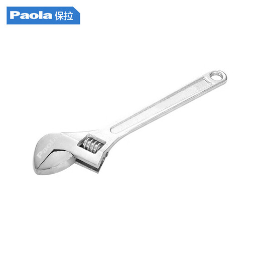 Paola adjustable wrench 8 inches chrome-plated adjustable spanner large opening bathroom adjustable wrench 6619
