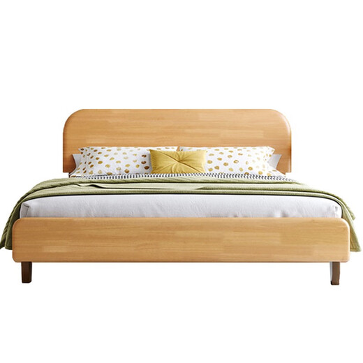 Mulinjia children's bed solid wood children's bed boy girl bed small apartment single small bed crib solid wood bed solid wood bed + 10cm environmentally friendly brown mat 135cm*190cm