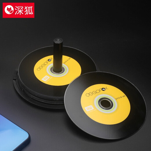 深狐（Deepfox） DVD-R/CD刻录盘/光碟/空白光盘车载音乐盘4.7G16速10片装 DVD刻录光盘10片