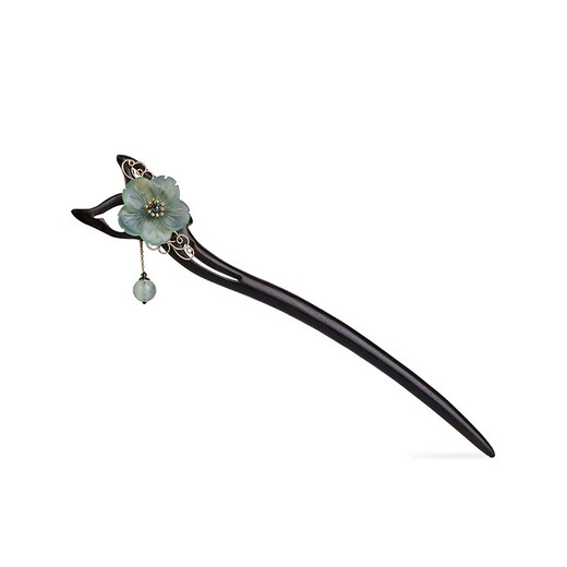Kamalun (KAMALUN) hairpin antique style ebony wood jade flower wooden hairpin Hanfu hairpin new Chinese style updo hair accessories as a gift for your girlfriend Hibiscus hairpin + brand gift box