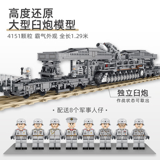 Panlos Zweite Weltkrieg Panzerbau Bausteine Elektrische Fernbedienungsstrecke Spielzeug versammelten Erwachsene Hochtechnische riesige Militärmodell Boy Jungen Zweiten Weltkrieg Großer Carl Mörtel 4158 Partikel 628008 kompatibel mit Lego Zweiten Weltkrieg Panzerbaugebäude Boy Toys Boy Toys