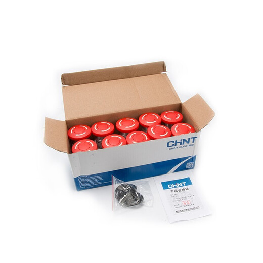 Chint (CHNT) emergency stop switch emergency stop self-locking control button mushroom head self-locking protection one open and one closed NP4-11ZS/1-R red