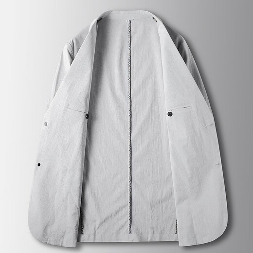 Walker Shop 休闲西服男春秋季薄款微弹轻奢商务西装中青年抗皱免烫便西外套 蓝色 2XL (185) 建议160-175斤