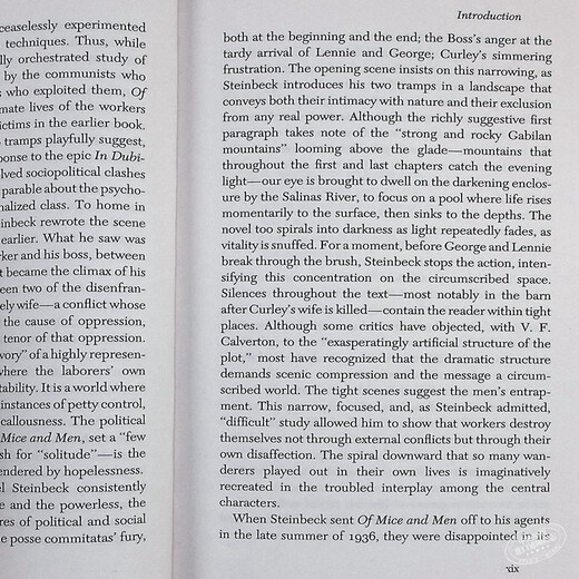 预售 英文原版 Of Mice and Men 斯坦贝克 人鼠之间