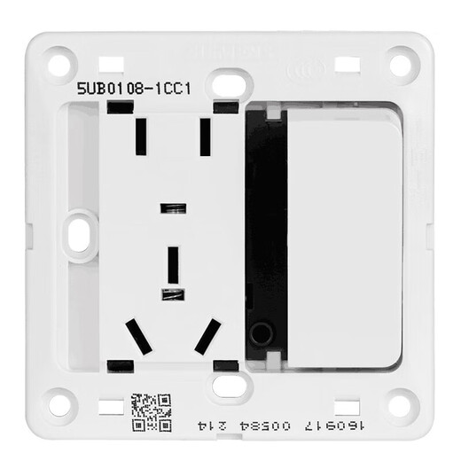 西门子（SIEMENS）开关插座 10A五孔带开关插座 暗装面板 远景雅白色5UB82243NC01