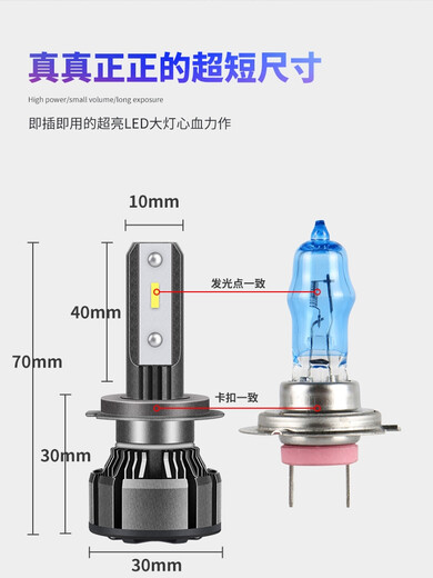 Lei Jing FAW Hongta Jiefang Baling Gongliu Classic 12357 Series modified truck LED super bright high and low beam headlight light Super bright spotlight [Jiefang Classic 3 Series] high beam lights One-on-one package